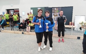 doublette féminine vice championne départ ufolep 2021.